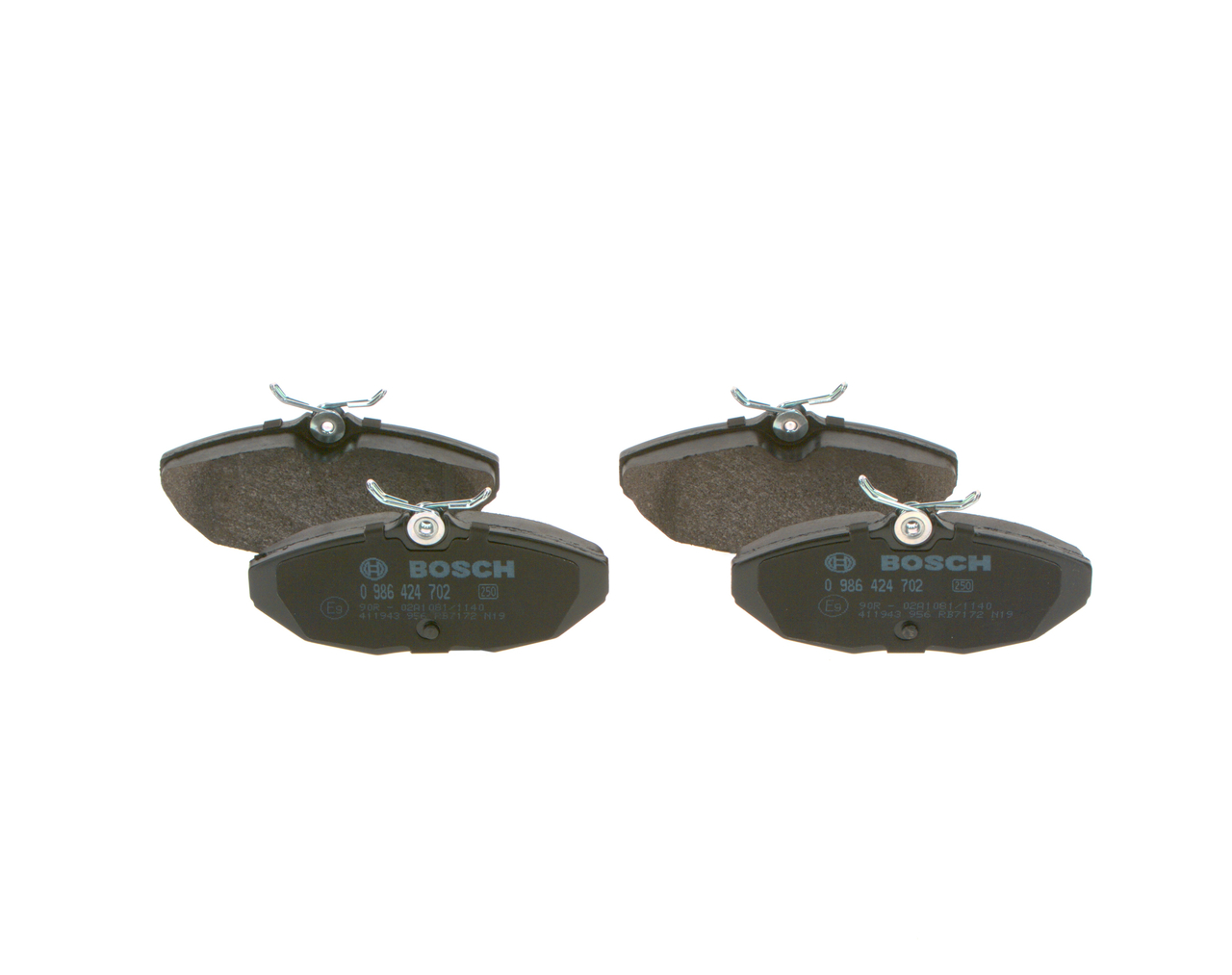 Brake Pad Set, disc brake - 0 986 424 702 BOSCH