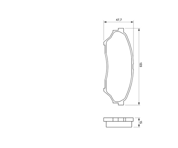 Brake Pad Set, disc brake - 0 986 424 713 BOSCH