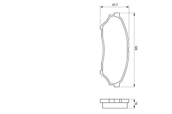 Brake Pad Set, disc brake - 0 986 424 713 BOSCH