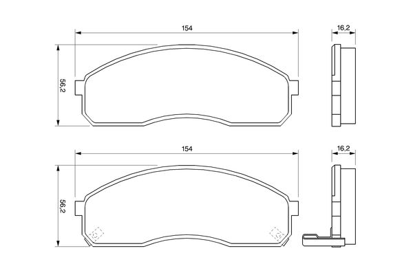 Brake Pad Set, disc brake - 0 986 424 714 BOSCH