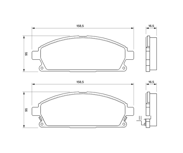 Brake Pad Set, disc brake - 0 986 424 715 BOSCH