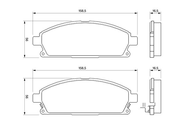 Brake Pad Set, disc brake - 0 986 424 715 BOSCH