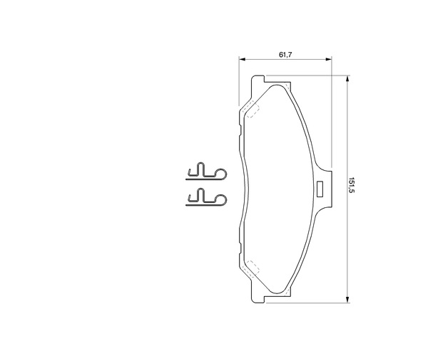 Brake Pad Set, disc brake - 0 986 424 720 BOSCH