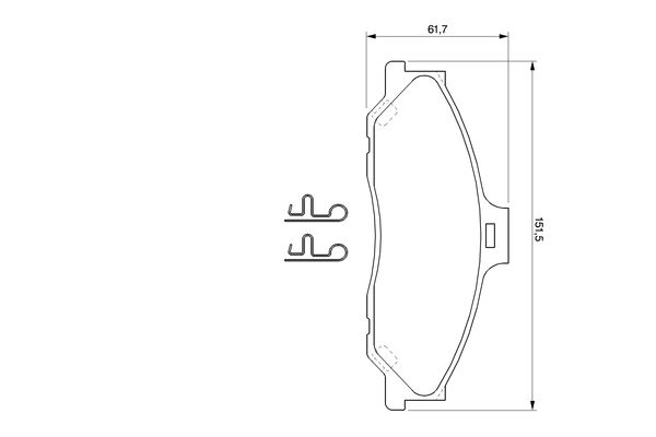 Brake Pad Set, disc brake - 0 986 424 720 BOSCH