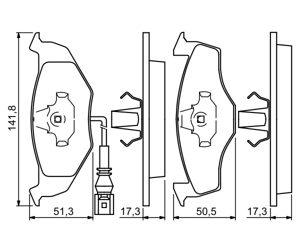 Brake Pad Set, disc brake - 0 986 424 723 BOSCH
