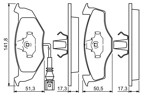 Brake Pad Set, disc brake - 0 986 424 723 BOSCH