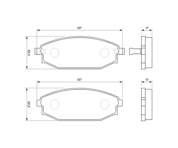 Brake Pad Set, disc brake - 0 986 424 727 BOSCH