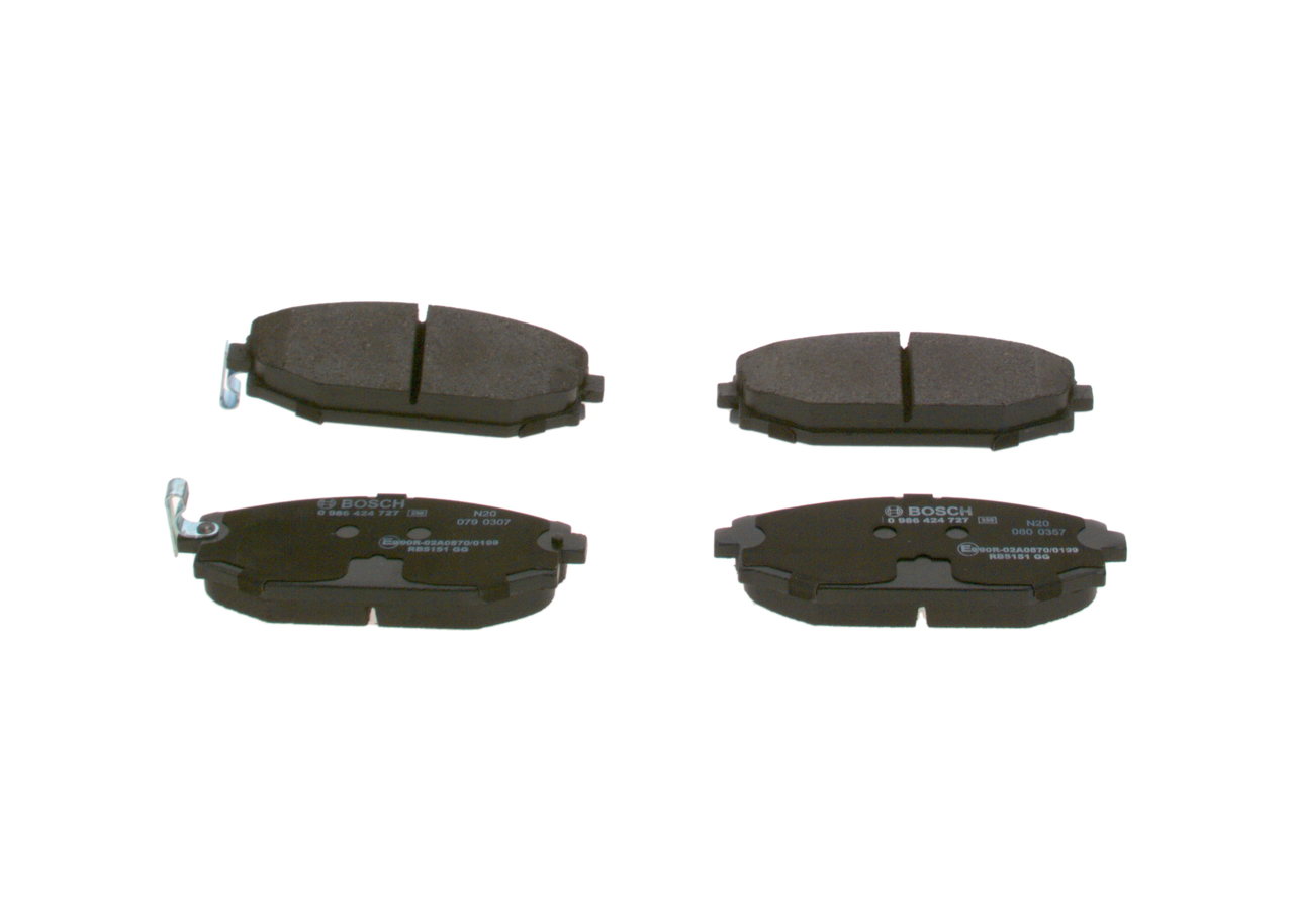 Kit pastiglie freno, Freno a disco - 0 986 424 727 BOSCH