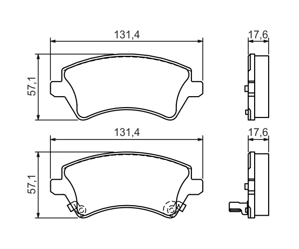 Brake Pad Set, disc brake - 0 986 424 735 BOSCH