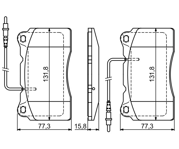 Brake Pad Set, disc brake - 0 986 424 738 BOSCH