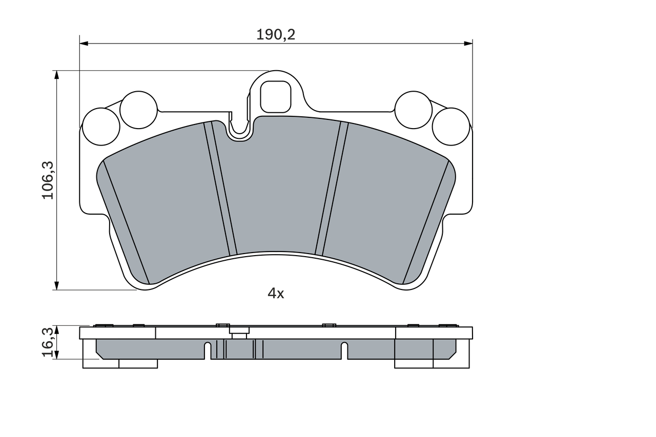 Brake Pad Set, disc brake - 0 986 424 739 BOSCH