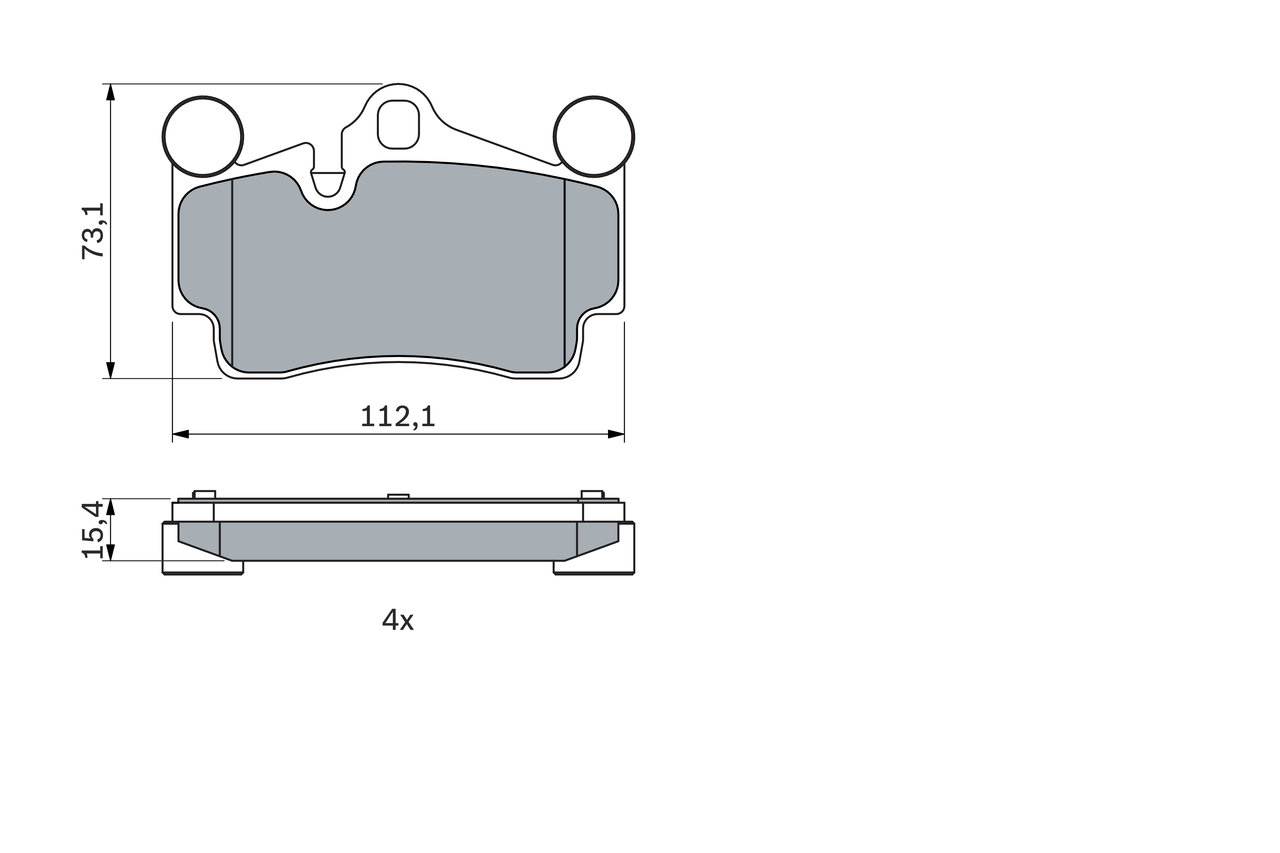 Brake Pad Set, disc brake - 0 986 424 741 BOSCH