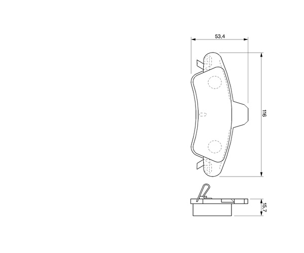 Brake Pad Set, disc brake - 0 986 424 744 BOSCH