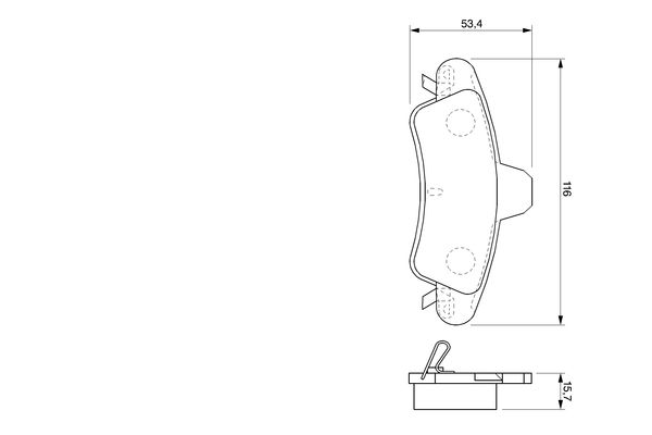 Brake Pad Set, disc brake - 0 986 424 744 BOSCH