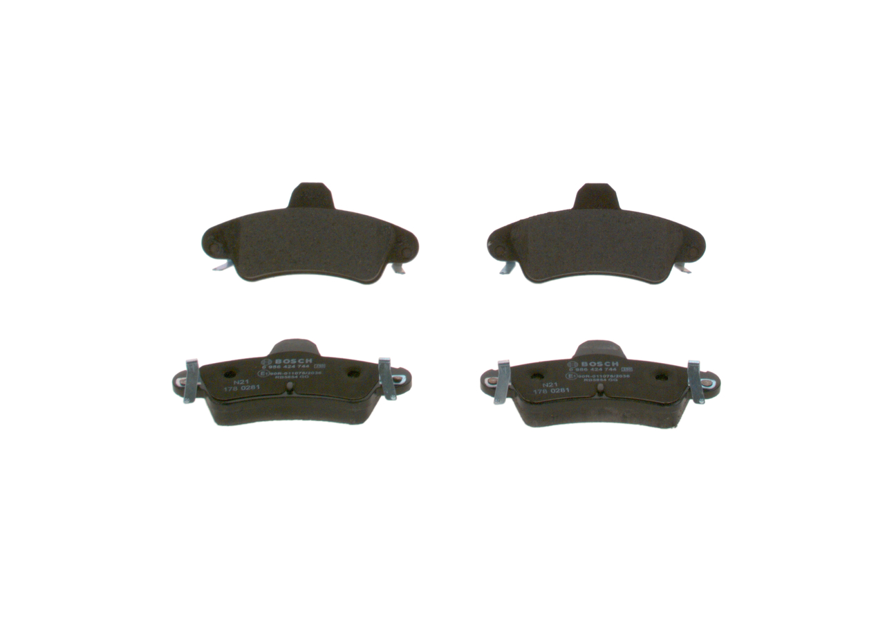 Kit pastiglie freno, Freno a disco - 0 986 424 744 BOSCH