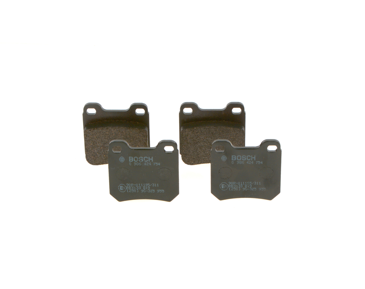 Комплект тормозных колодок, дисковый тормоз - 0 986 424 754 BOSCH