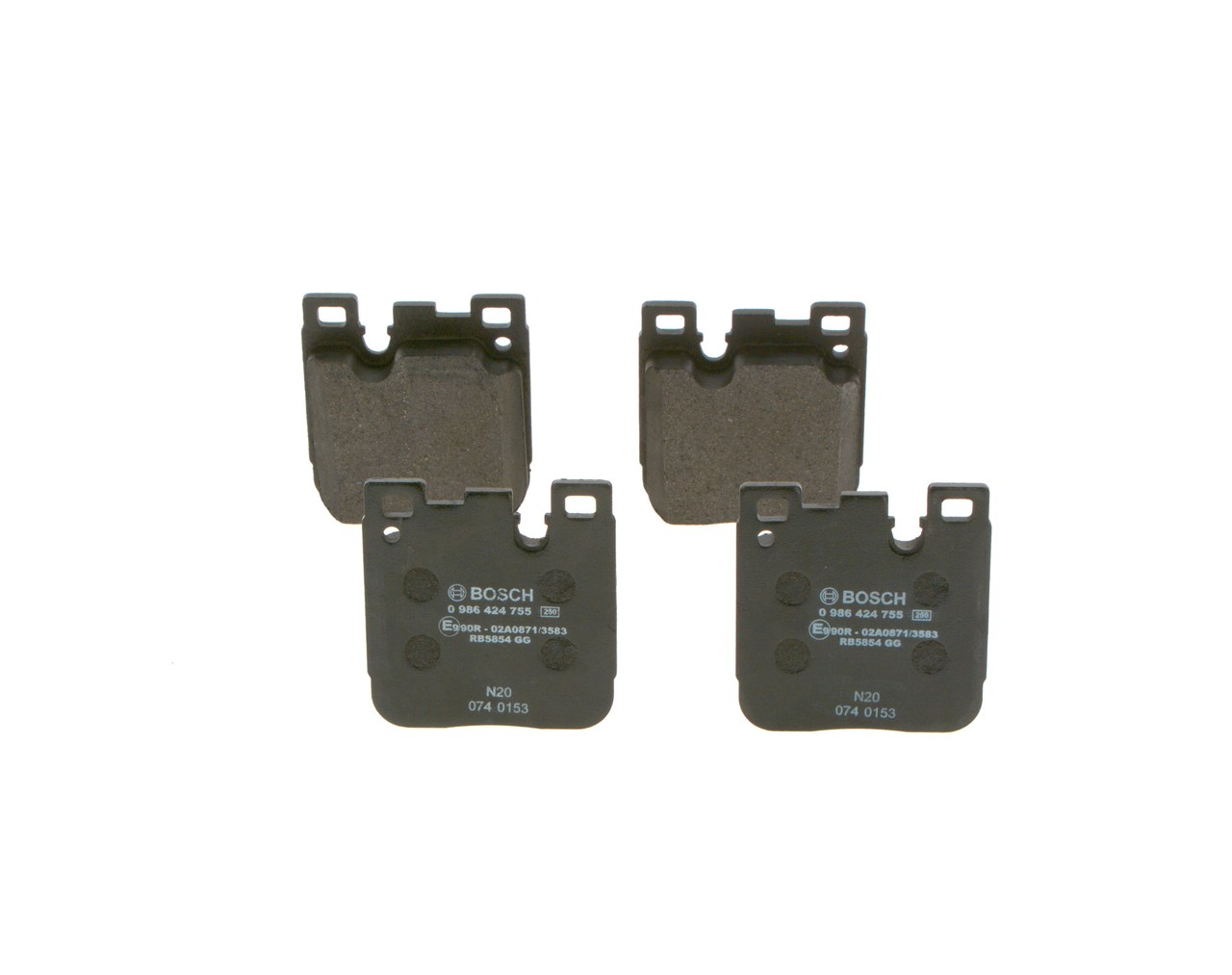 Kit pastiglie freno, Freno a disco - 0 986 424 755 BOSCH