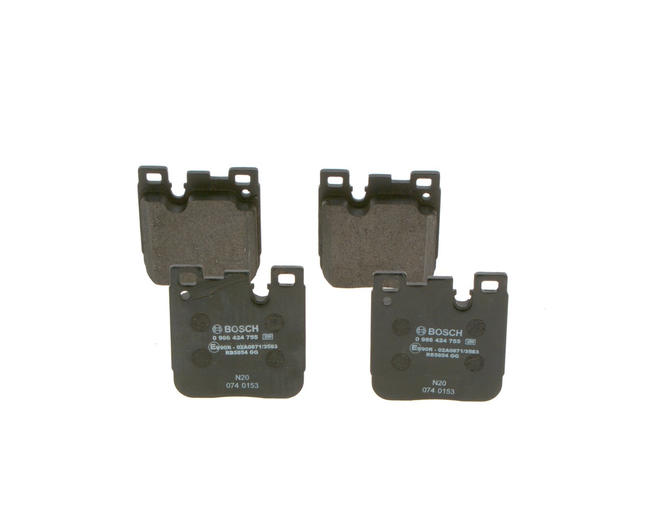 Brake Pad Set, disc brake - 0 986 424 755 BOSCH