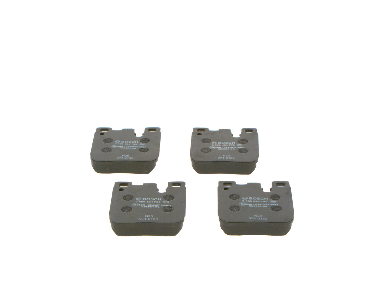 Brake Pad Set, disc brake - 0 986 424 755 BOSCH