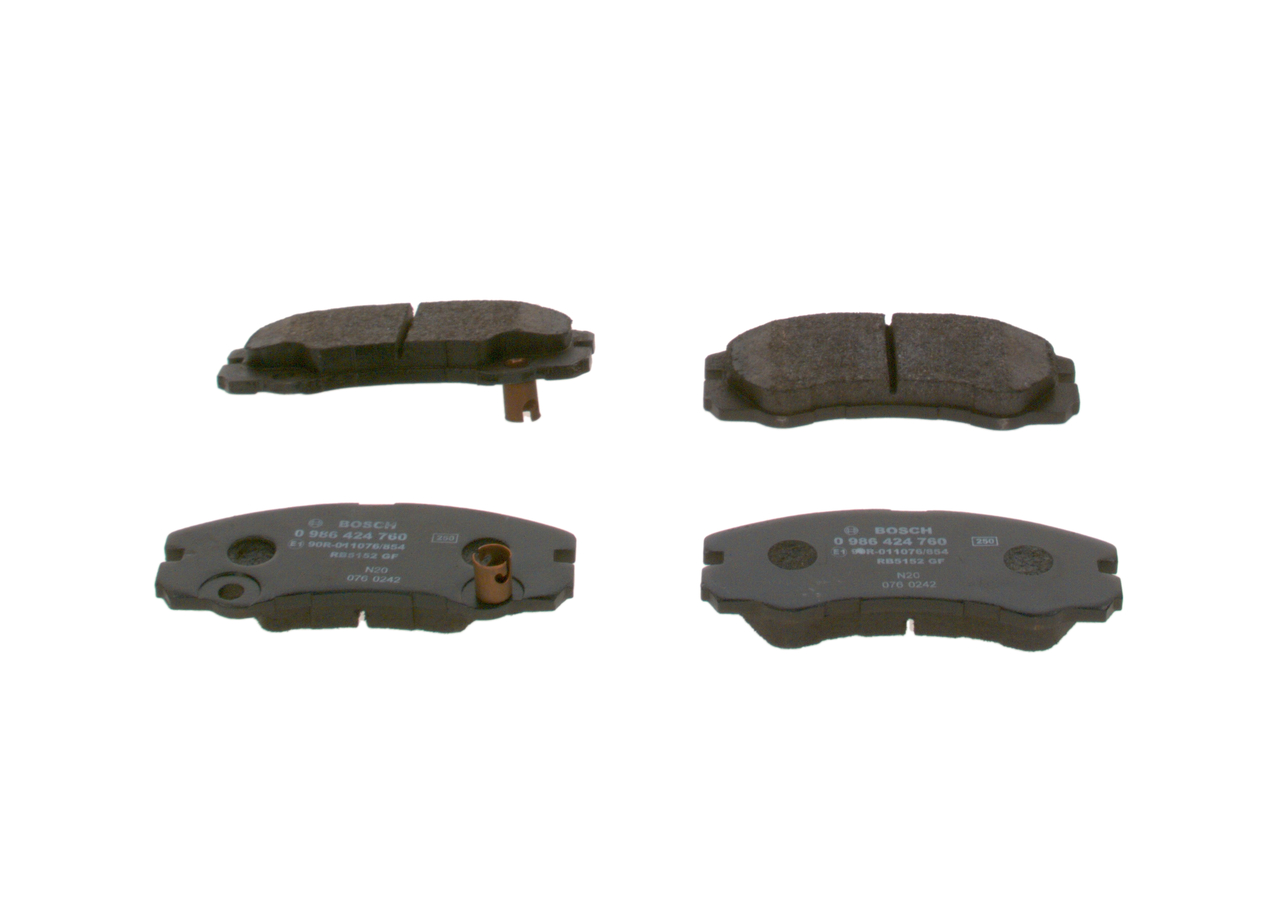 Brake Pad Set, disc brake - 0 986 424 760 BOSCH