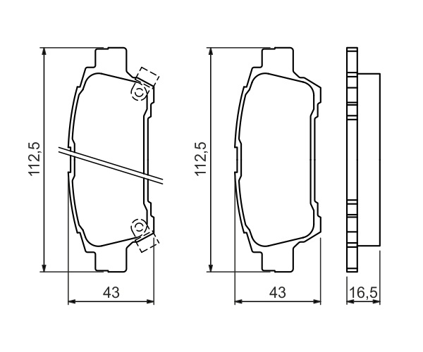 Brake Pad Set, disc brake - 0 986 424 762 BOSCH