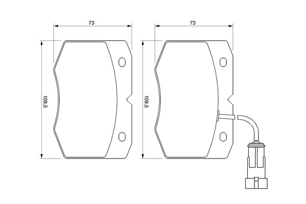Brake Pad Set, disc brake - 0 986 424 768 BOSCH