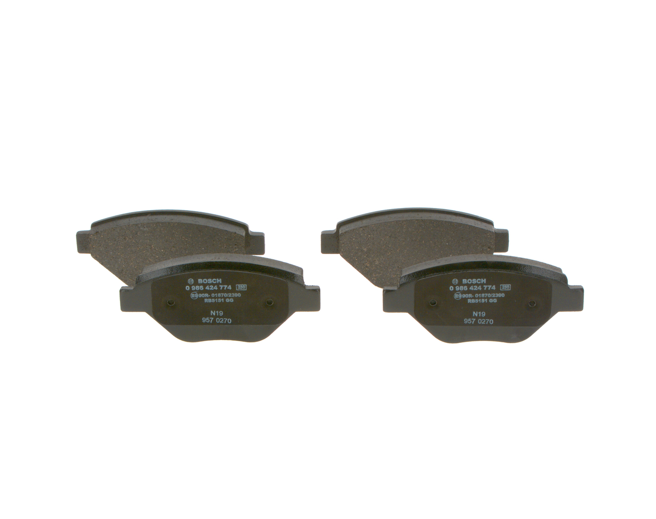 Brake Pad Set, disc brake - 0 986 424 774 BOSCH