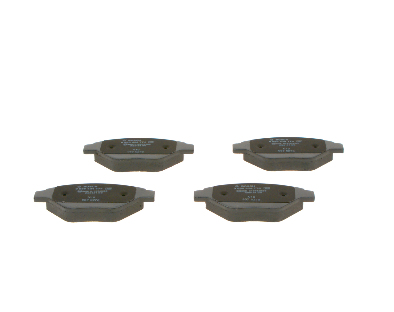 Brake Pad Set, disc brake - 0 986 424 774 BOSCH
