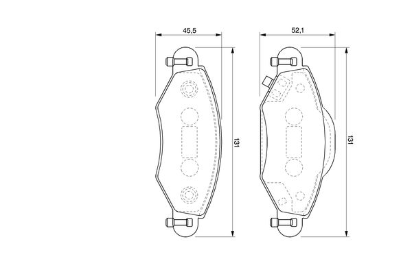 Brake Pad Set, disc brake - 0 986 424 788 BOSCH