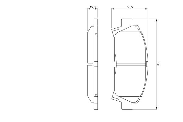 Brake Pad Set, disc brake - 0 986 424 799 BOSCH