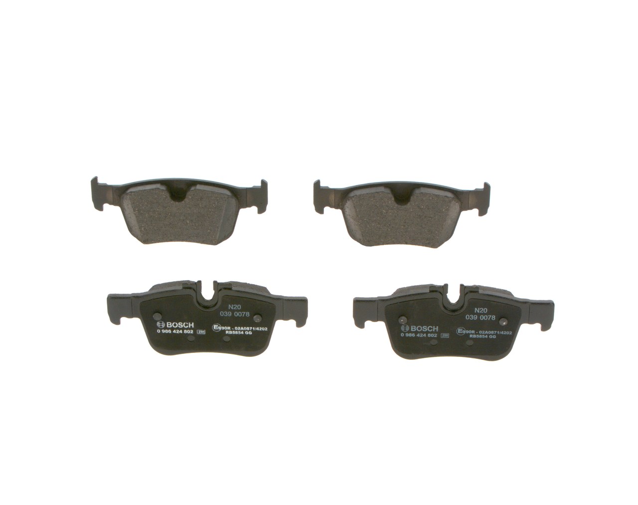 Brake Pad Set, disc brake - 0 986 424 802 BOSCH