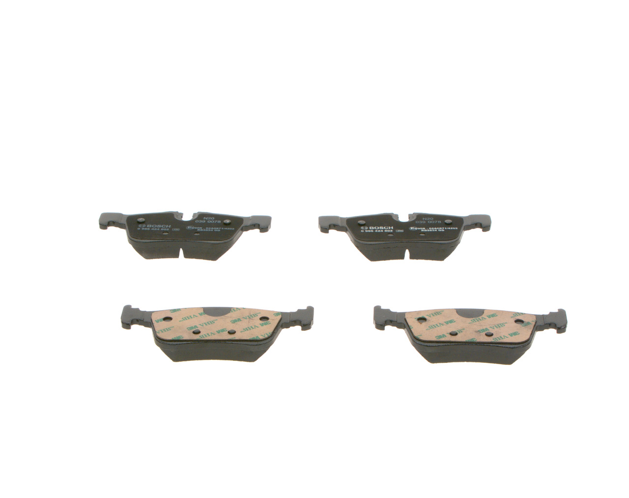 Brake Pad Set, disc brake - 0 986 424 802 BOSCH