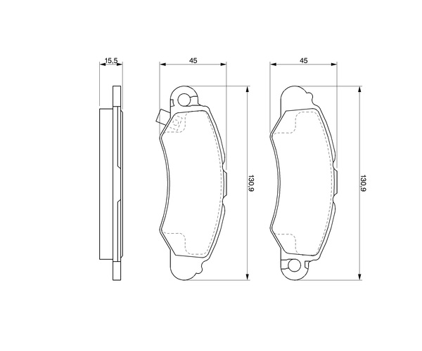 Brake Pad Set, disc brake - 0 986 424 804 BOSCH