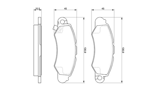 Brake Pad Set, disc brake - 0 986 424 804 BOSCH