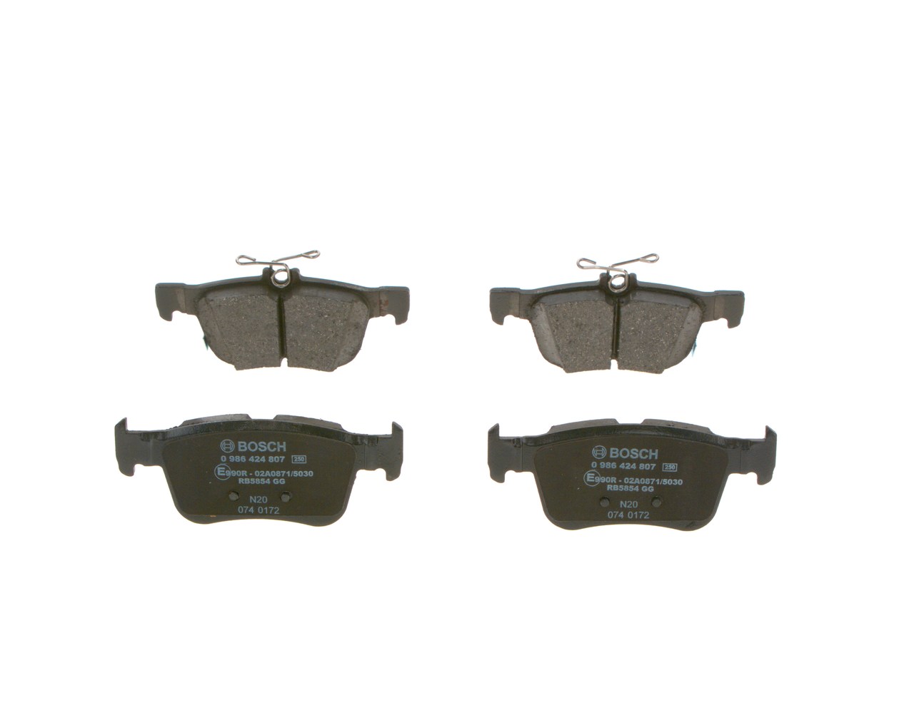 Brake Pad Set, disc brake - 0 986 424 807 BOSCH