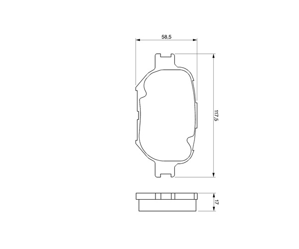 Brake Pad Set, disc brake - 0 986 424 808 BOSCH