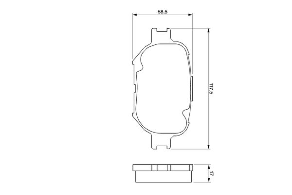 Brake Pad Set, disc brake - 0 986 424 808 BOSCH