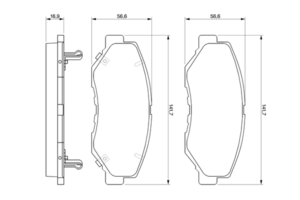 Brake Pad Set, disc brake - 0 986 424 809 BOSCH