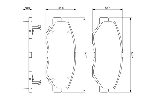 Brake Pad Set, disc brake - 0 986 424 809 BOSCH