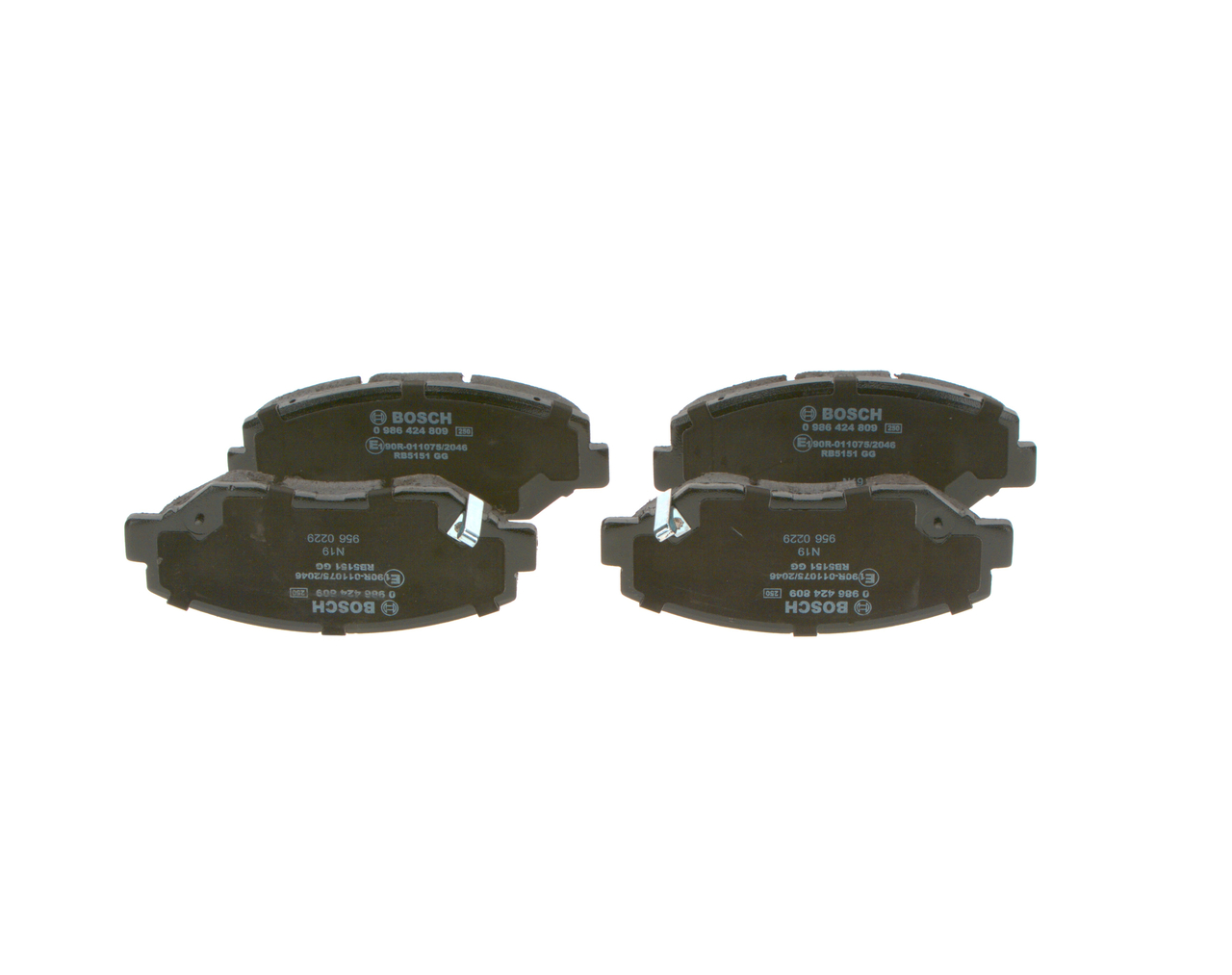Brake Pad Set, disc brake - 0 986 424 809 BOSCH