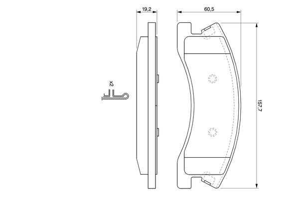 Brake Pad Set, disc brake - 0 986 424 823 BOSCH