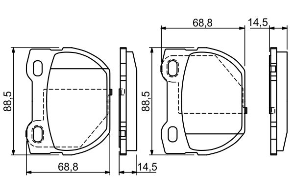Brake Pad Set, disc brake - 0 986 424 827 BOSCH