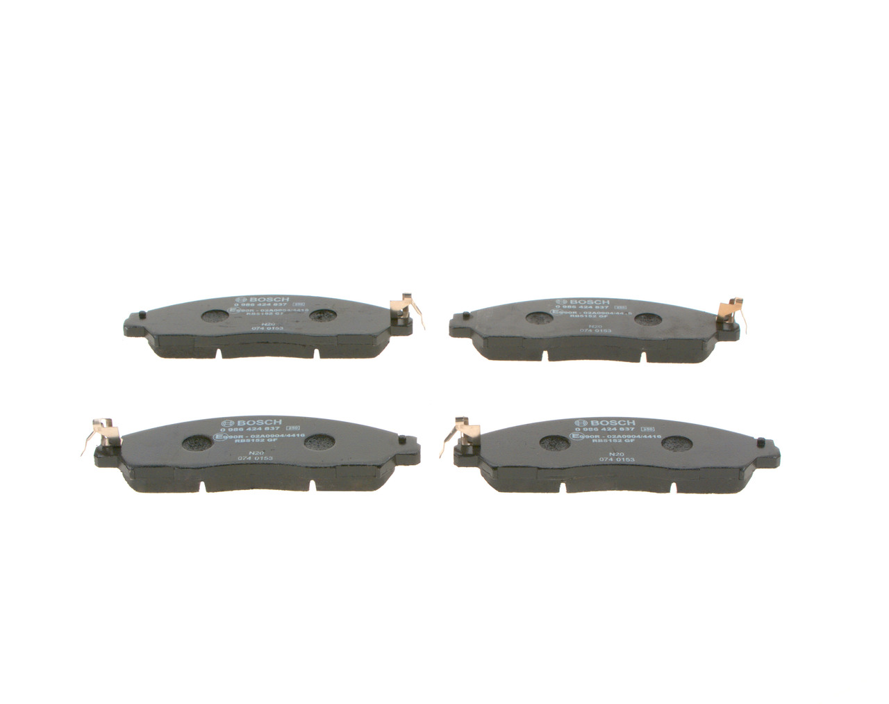 Brake Pad Set, disc brake - 0 986 424 837 BOSCH