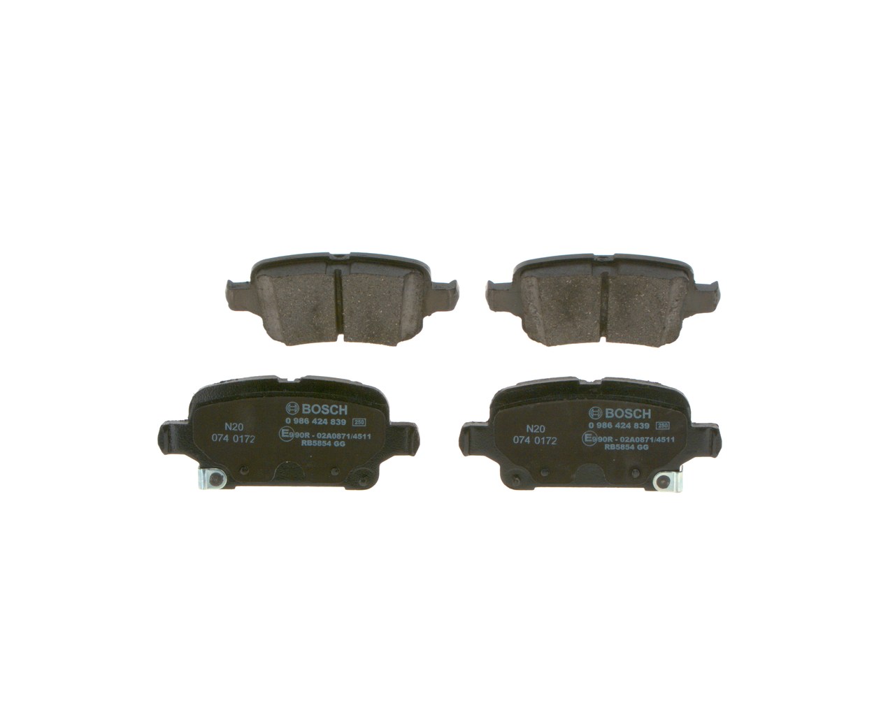 Kit pastiglie freno, Freno a disco - 0 986 424 839 BOSCH