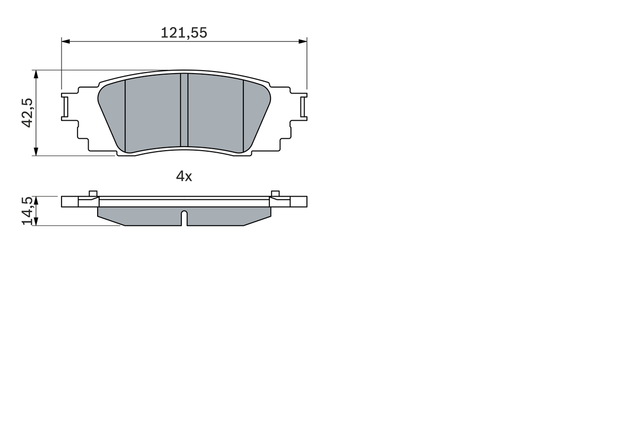 Brake Pad Set, disc brake - 0 986 424 840 BOSCH