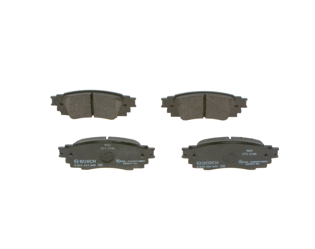 Brake Pad Set, disc brake - 0 986 424 840 BOSCH