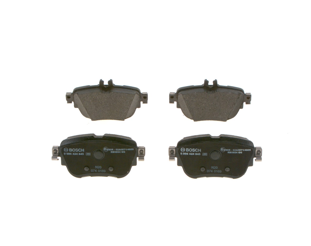 Комплект тормозных колодок, дисковый тормоз - 0 986 424 845 BOSCH