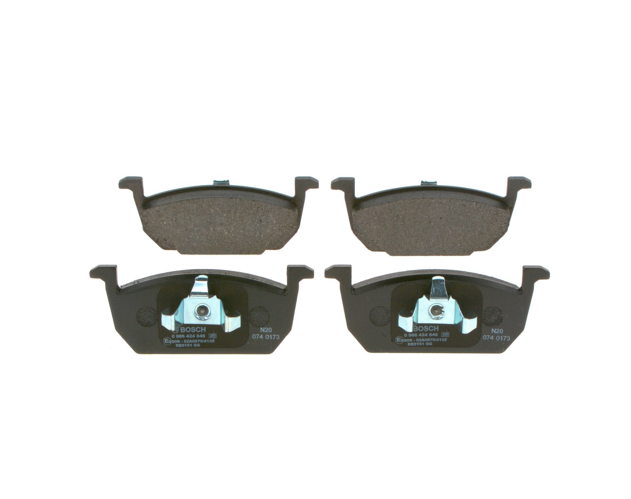 Brake Pad Set, disc brake - 0 986 424 846 BOSCH