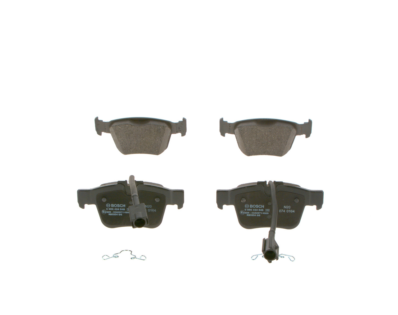 Brake Pad Set, disc brake - 0 986 424 848 BOSCH