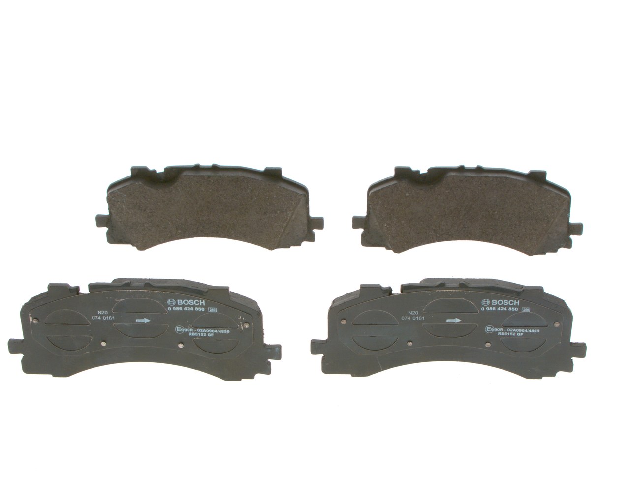 Brake Pad Set, disc brake - 0 986 424 850 BOSCH